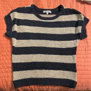 WD.NY Striped Knit Short Sleeve Top